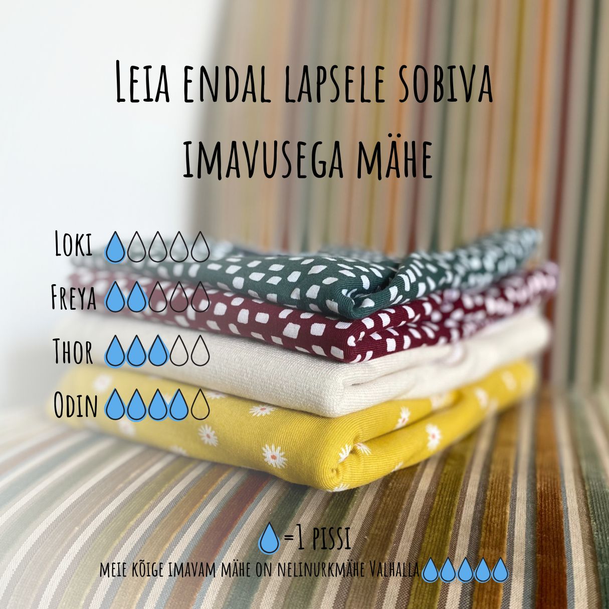 LOKI - eriti õhuke eelvolditud mähe / super slim preflat diaper